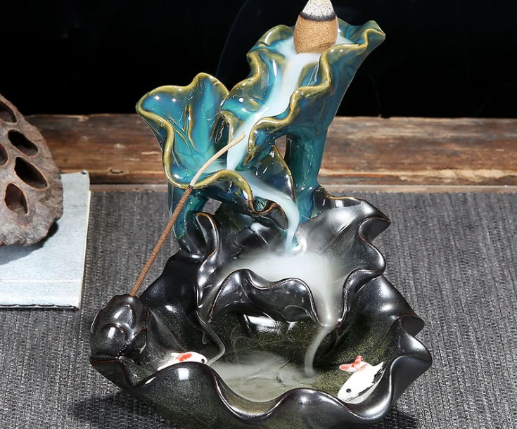 achieve success one way or another Backflow Incense Burner Ceramic Crafts living room Ornaments Home Decor Cone Censer a0999