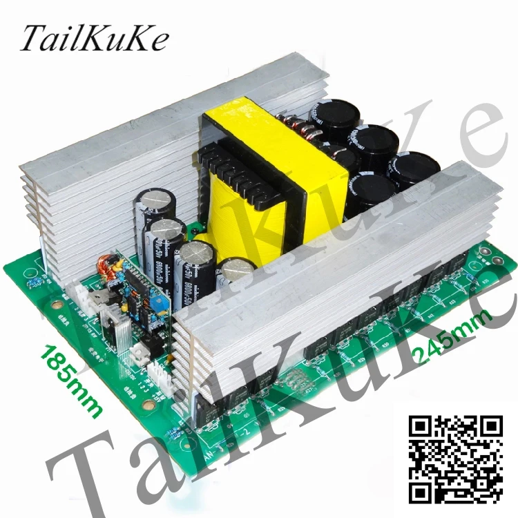 EE85 Core High Frequency Copper Strip Transformer High Power Inverter Step-up Plate Square Wavefront Module An12V