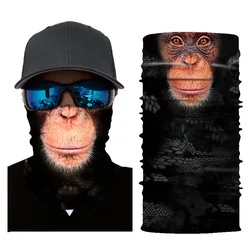 Seamless Magic Bandana mascarillas Animal Monkey Shark Neck Warmer Tube Shield Gaiter Scarf Face Headband Snowboard Cycling Mask