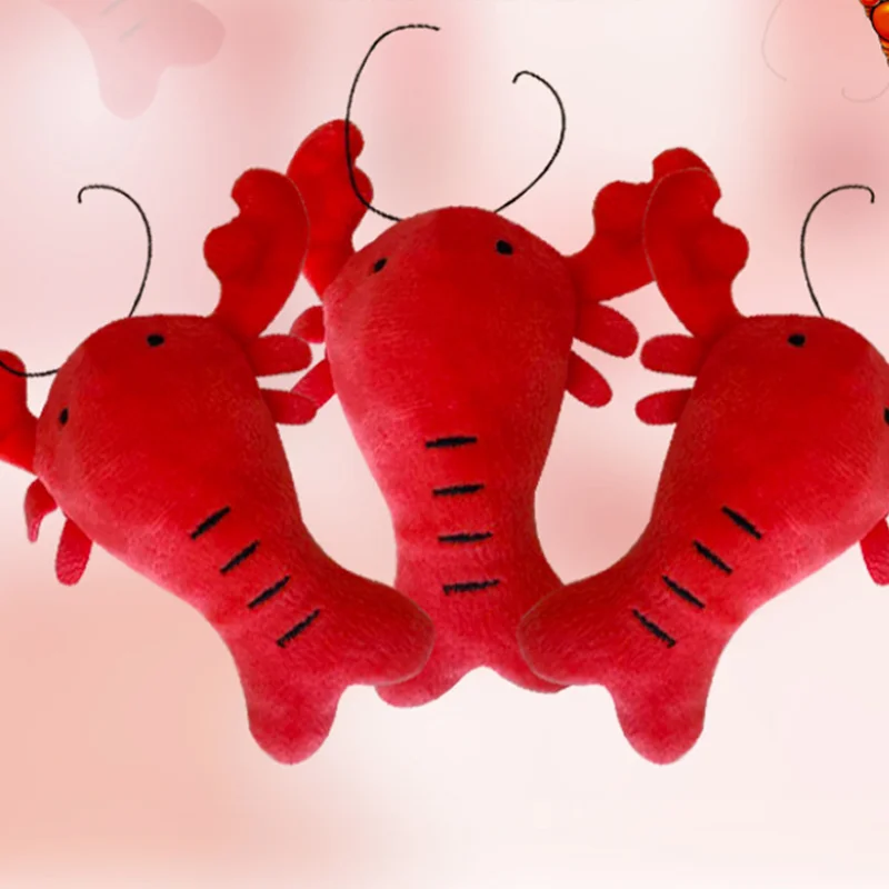 New Dog Plush Bite Toy Crayfish Teeth Cleaning Toy Pet Dog Chew Teeth Training Interactive Pet Supplie