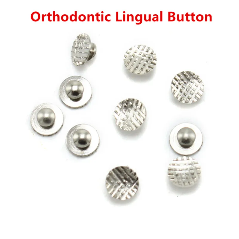 10Pcs/pack Dental Orthodontic Lingual Button For Bondable Round Mesh Base Monoblock Orthodontic Materials