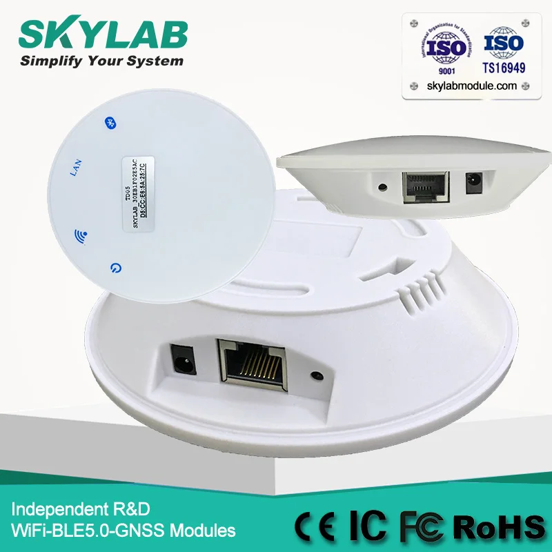 SKYLAB TD05A industrial ble 5.0/4.2 rtls zigbee gateway,wifi gsm gateway dongle,ble gateway poe with PA for monitoring the pump