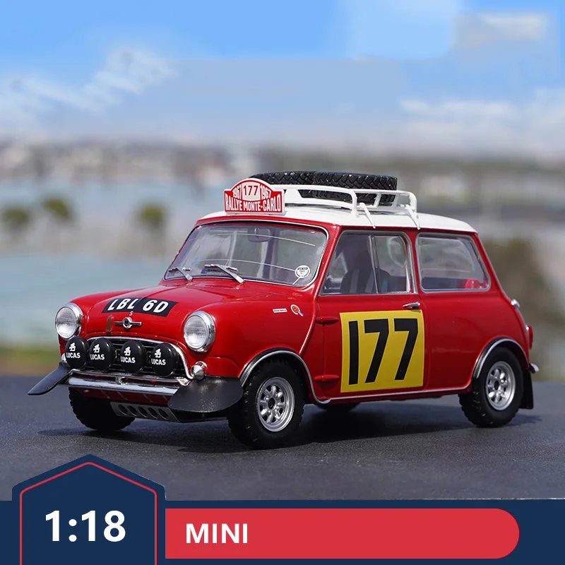 1:18 IXO mini bean MINI Cooper 177#Monte Carlo racing alloy car model