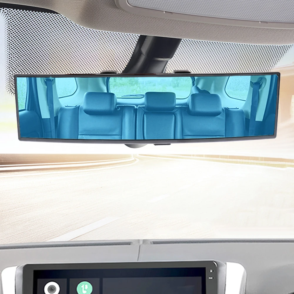 Car Rear View Mirror Anti-glare Car Interior Accessories Angle Panoramic Large Vision Baby Rearview Mirror 300mm