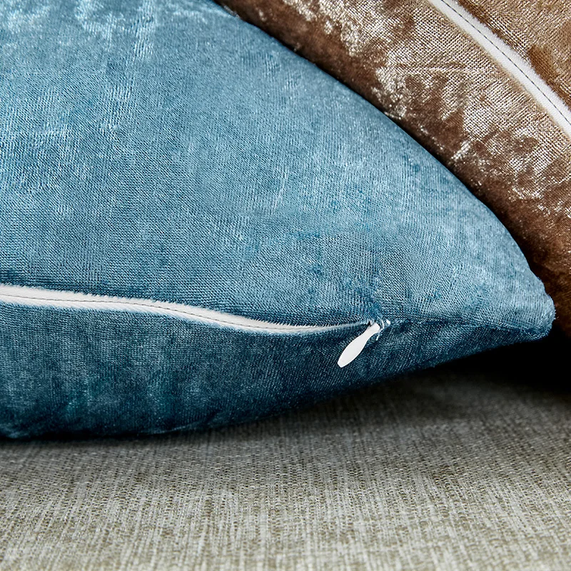 Crushed Velvet Decorative Pillows Soft Pillow cover for Sofa Living Room 45x45 Shiny Beige Decorative Kussenhoes Home Decor