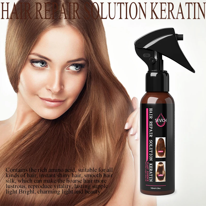 Sevich traitement des cheveux et du cuir chevelu Solution de réparation des cheveux kératine pour femmes Essence végétale huile d\'olive vierge