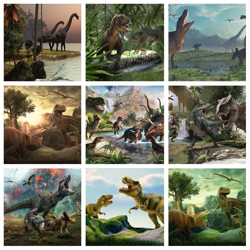 Avezano Dinosaur World Photography Background Boy Birthday Party Baby Shower Jungle Backdrop For Photo Studio Photozone Banner