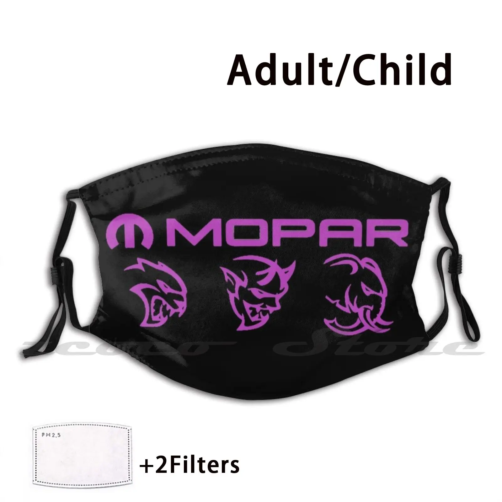 Mopar Logo Maske Tuch Waschbar Diy Filter Pm 2,5 Erwachsene Kinder Dämon Challenger Hellcat Mopar Mopar Oder Keine Auto Super auto Muscle Car