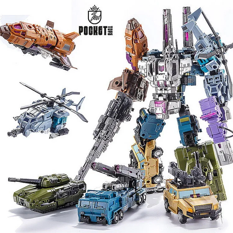 

27CM Deformation Toy 5 IN 1 Pocket Toys PT05 Bruticus Battle Team Small Scale Bruticus Vortex Onslaught Swindle Blast Off