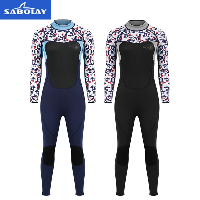 

SABOLAY Women 3MM SCR Neoprene Wetsuit High Elasticity Surf Diving Suit Jellyfish Clothing European And American Style