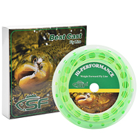 SF Fly Line All-Viz Bi-Colour Weight Forward Floating Fly Fishing LineFluro Yellow /Lake Blue 100FT WF 4 6 7 8 9 F