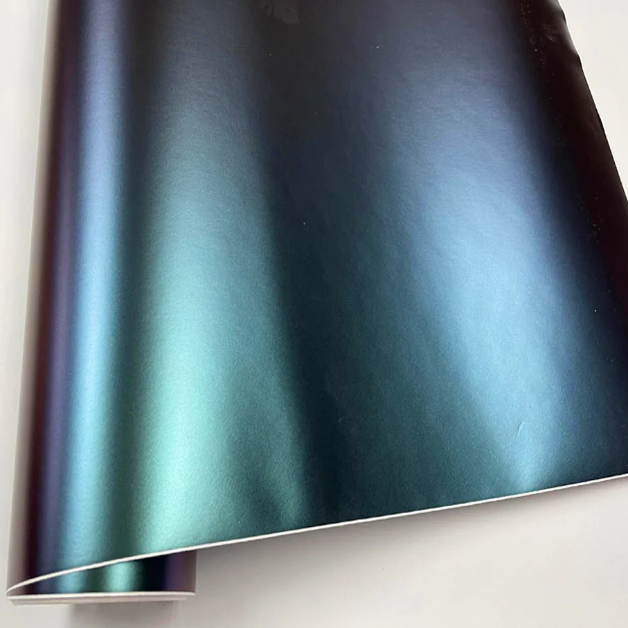 50cm*152/200/300/500cm Blue Green Purple Car Chameleon Wrap Auto Carbon Fiber Wrapping Film Vehicle Change Color Sticker Vinyl