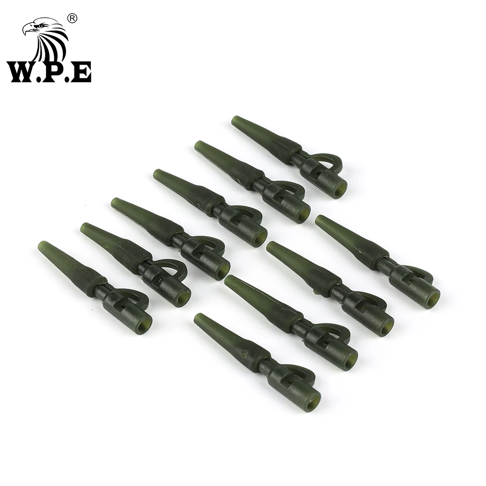 W.P.E 1set/30pcs European Carp Fishing Lead Clips Terminal Tackle Safety Tail rubber Cone Carp Fishing Accessories Kit Rig Pesca