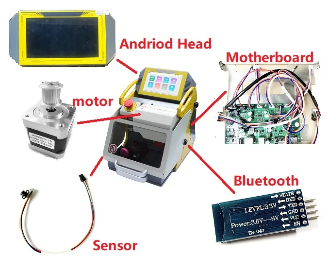 SEC E9 Repair Kit For Motherboard Tablet X Y Sensor Motor Replacement SEC-E9 automatic key cutting machine