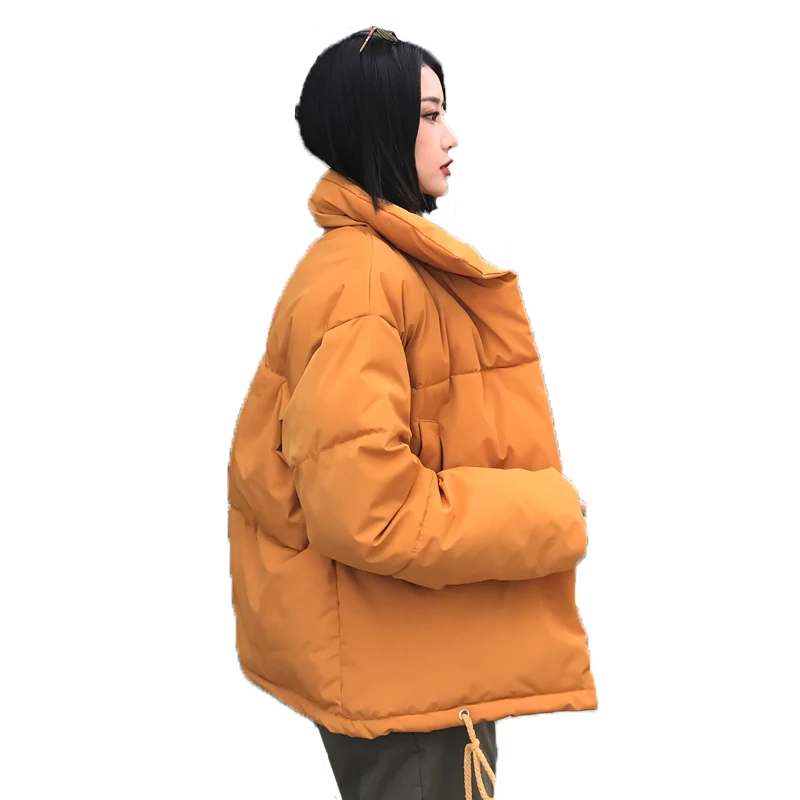 

Korean style fashion stand collar parkas women Fad winter thick female jackets warm solid down cotton coats ladies outwear