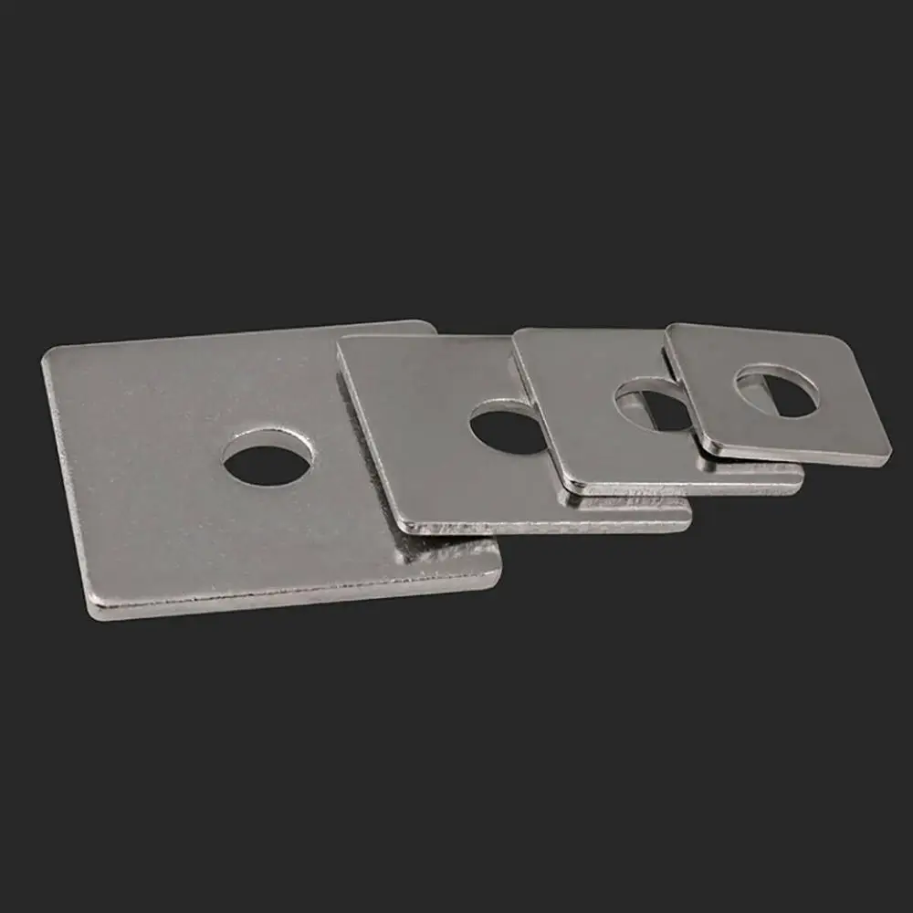 Arandelas planas cuadradas M3 M4 M5 M6 M8 M10 M12 M14 M16 304 A2 Junta espaciadora de almohadilla plana de acero inoxidable