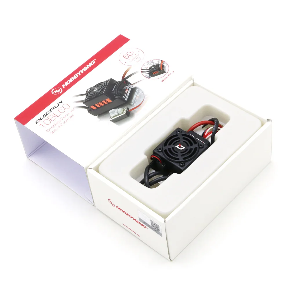 Hobbywing QuicRun-WP-10BL60 Sensorless Brushless Speed Controllers 60A ESC for 1/10 Rc Car