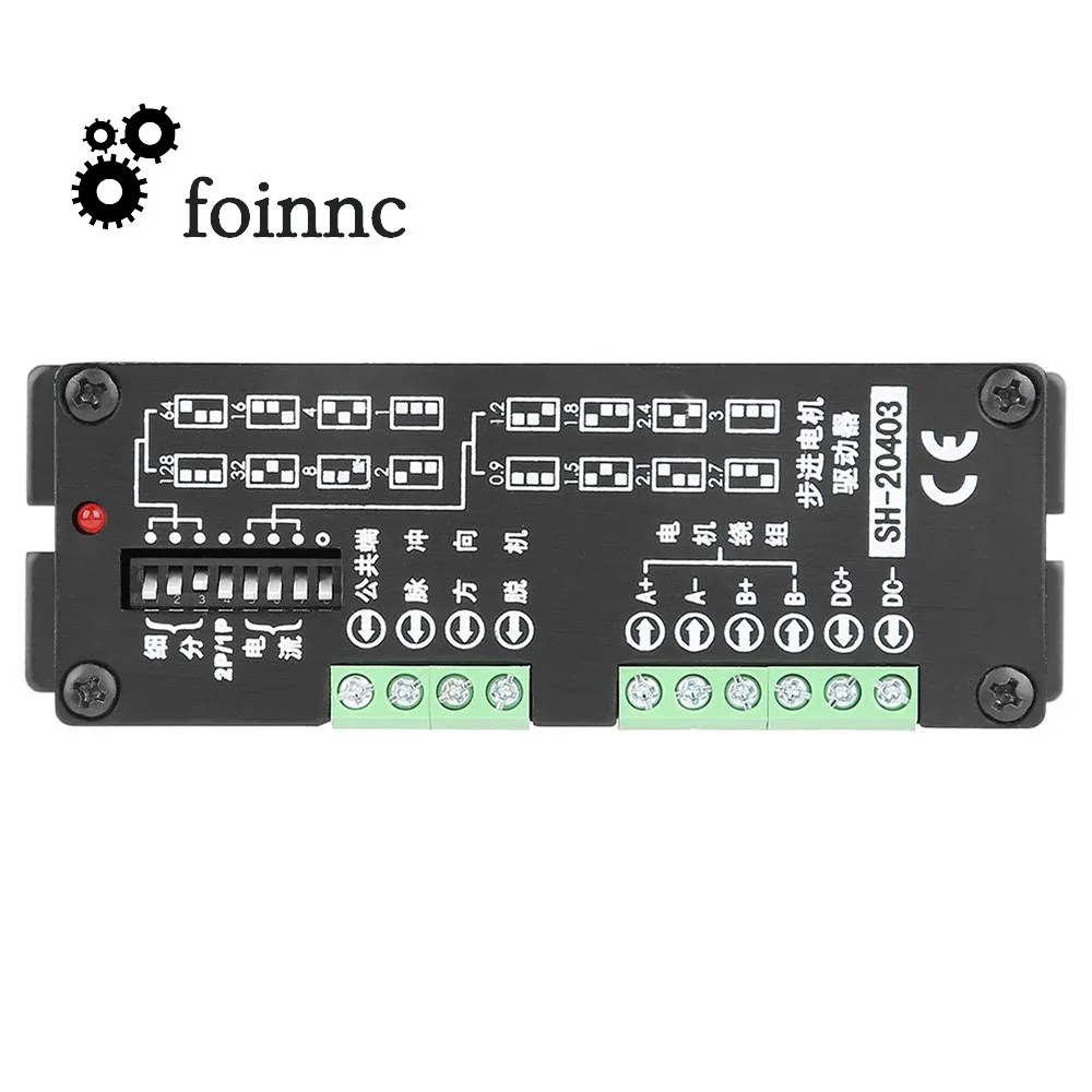 Controlador de motor paso a paso de 2 fases de eje único SH-20403 3A 128, División para motor paso a paso NEMA 17/23