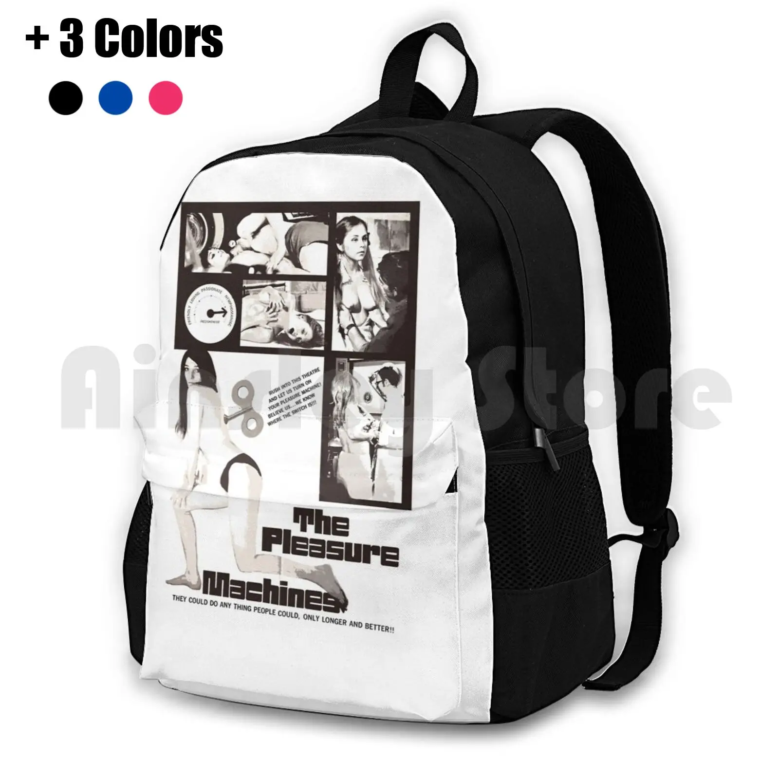 The Pleasure Machines Outdoor Hiking Backpack Riding Climbing Sports Bag Vintage Retro Vintage Cinema Exploitation Movies Retro