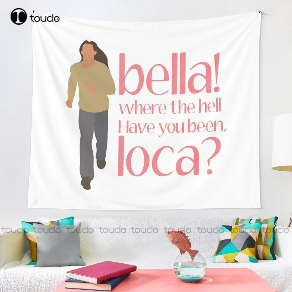 New Bella Where Have You Been Loca Tapestry Green Tapestry Tapestry Wall Hanging For Living Room Bedroom Dorm Room Home Decor