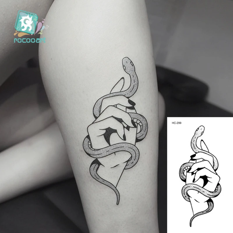 Rocooart Animal Waterproof Temporary Tattoo Sticker Flamingo Cat Fox Tatoo Body Art Women New Fake Taty Tatuaje Cute Small Tatto