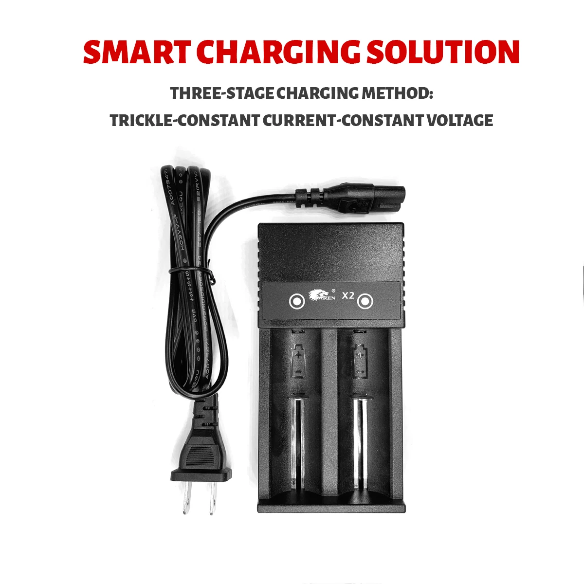 IMREN X2 18650 Lítio Carregador de Bateria para Li-ion 10440 14500 18650 17650 17500 21700 26650 25500 Baterias 2 Slots Carregador USB