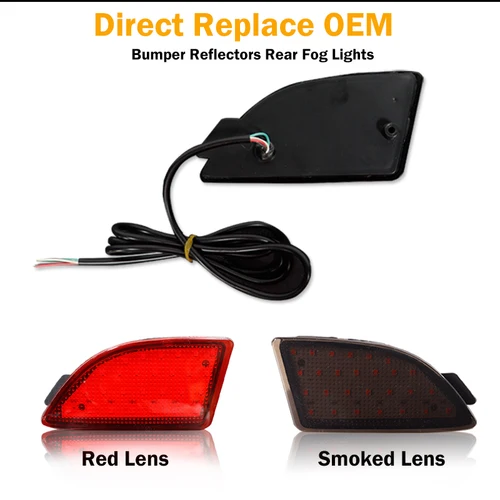 Imagen 2 del producto Luz de freno trasero roja de 2 piezas para Mazda 3 Axela Hatchback 2013 2014 2015 2016 luz trasera de giro lámpara reflectora de parachoques LED