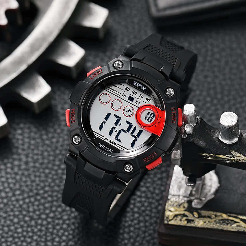 Marathon Digital Watches Chronograph Timer LED Back Light 3ATM Water Resist Sport