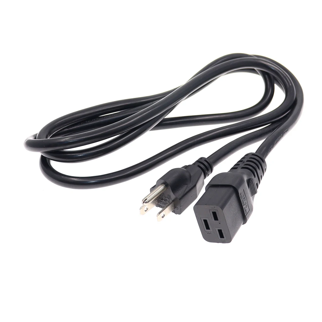 Heavy Duty 14AWG Computer Power Cord - NEMA 5-15P to C19 Female Power Cable - NEMA 5-15P to IEC 320 C19 Power Cord 1.8M/6ft