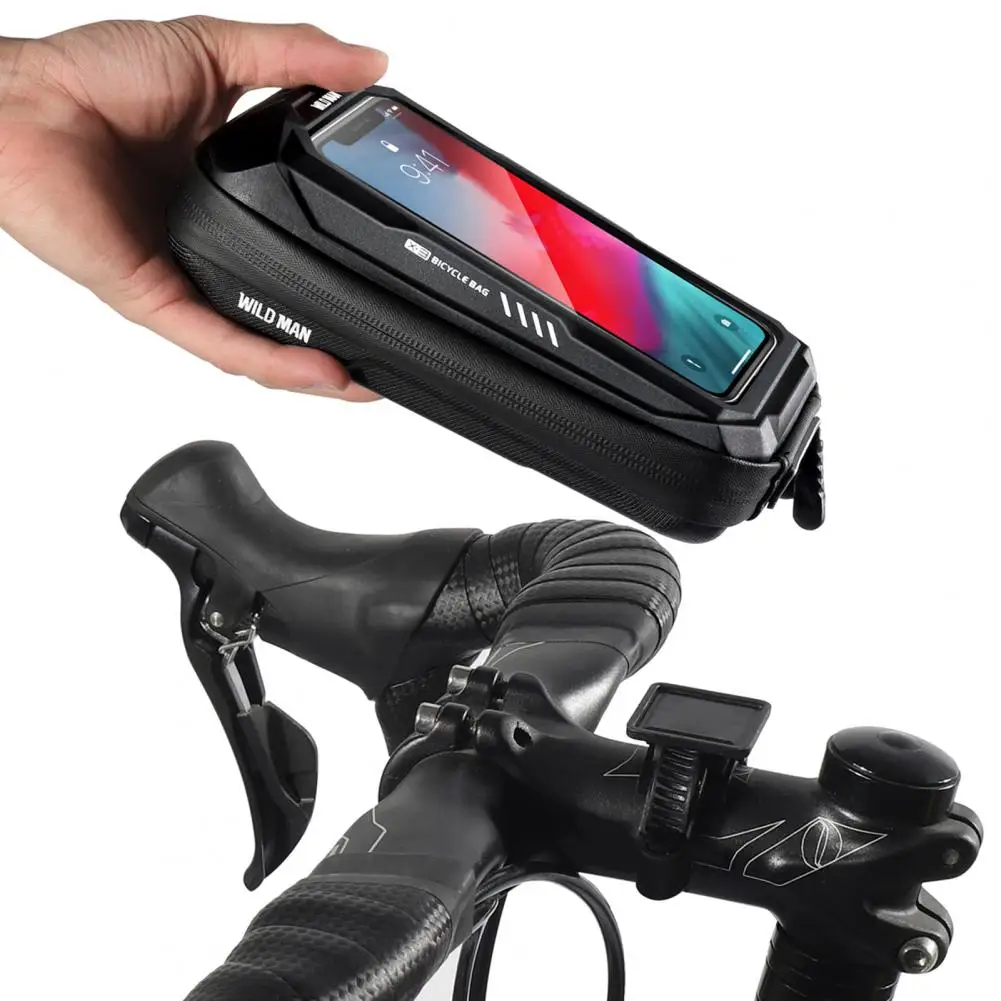 35% Discounts Hot! WILD MAN-X3 Rainproof Hard Shell Top Tube Front Beam Bag for Mountain Bike