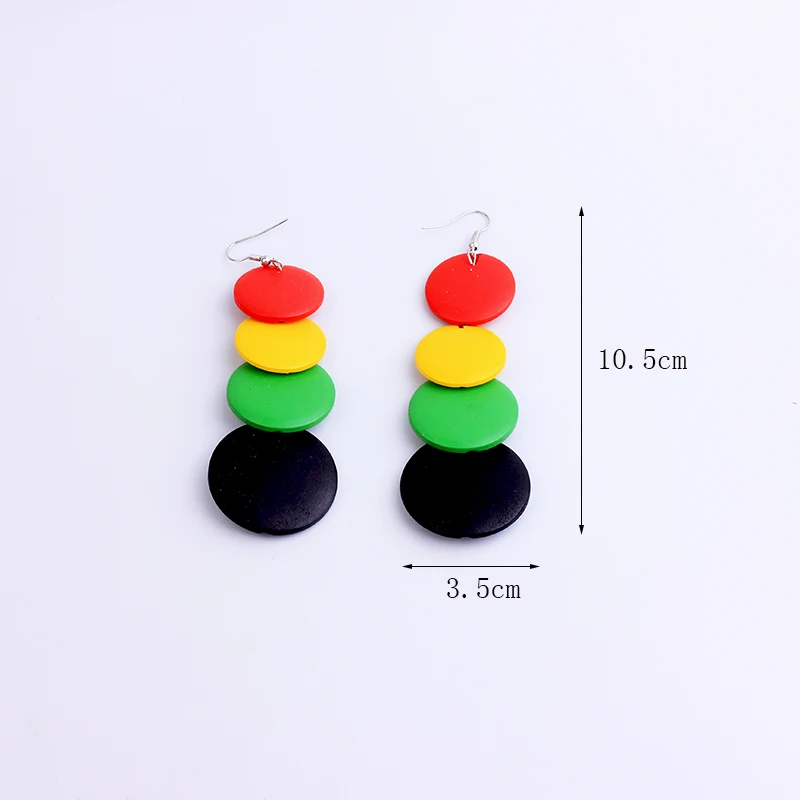 Fashion Long Wooden Earrings For Women Colorful Statement Geometric Drop Earring Vintage Jewelry 2020 New