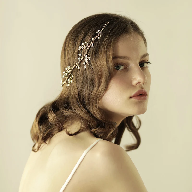 O815 Princess korean gold crystal stylish wedding hairband women headband bridal cosmetic fashion hairband