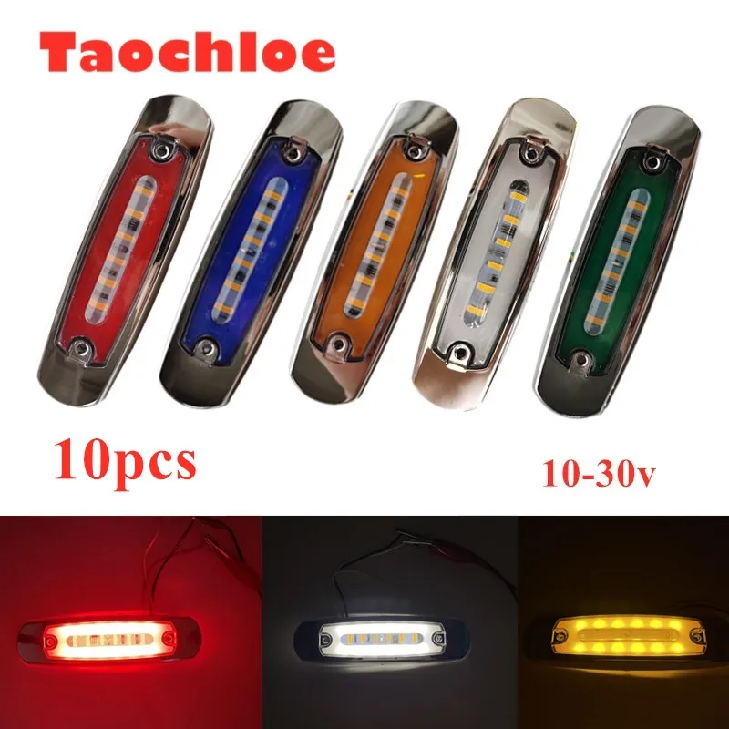 

10x Dynamic 12V 24V 18LED Car Bus Side Marker Lights Truck Signal Lamp Indicator Flowing warning Light Trailer Lorry clearance