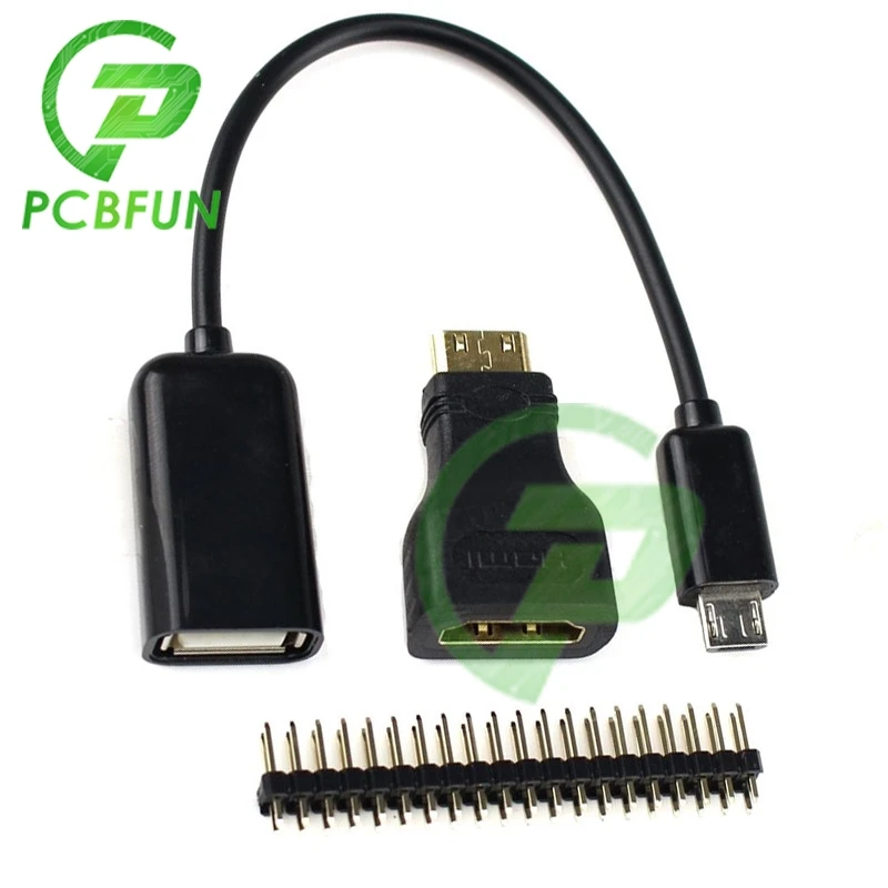 3 in1 for Raspberry Pi Zero Adapter Kit Mini adapter+Micro USB to USB Female OTG Cable+20pin Male GPIO Header RRI 0