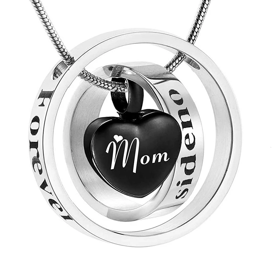 Dad Mom Grandma Grandpa Forever in My Heart Locket Cremation Memorial Ashes Urn Keepsake Pendant Necklace Jewelry