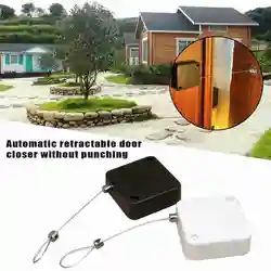 Door Closer Automatic Door Closer Punch-Free Automatic Drawstring Door Closer Bracket Door Automatic Closer