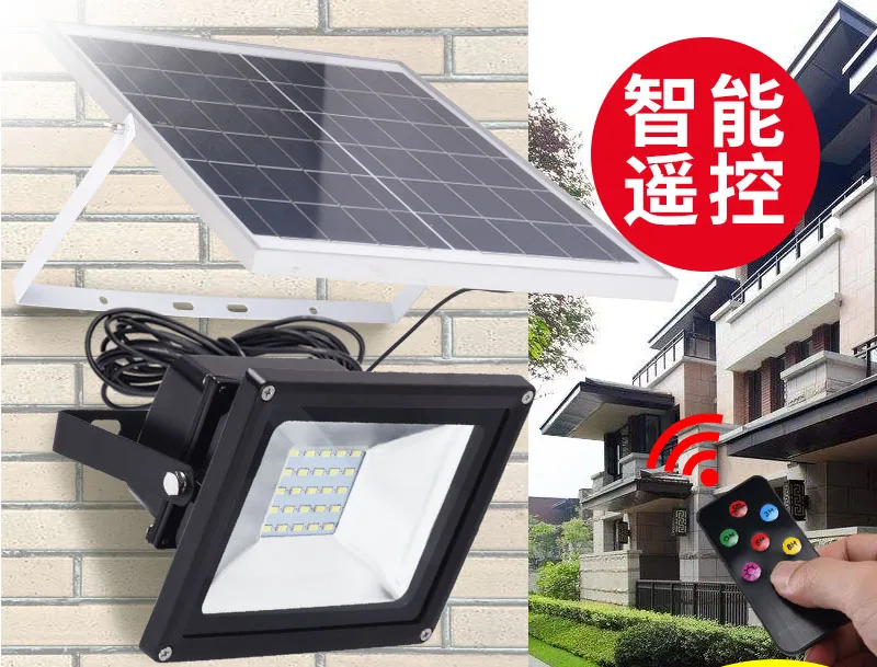 

6PCS 10W 20W 30W 50W 100W Outdoor Solar Powered LED Floodlight Flood Light Time Control+ Remote Control Waterproof Spotlights