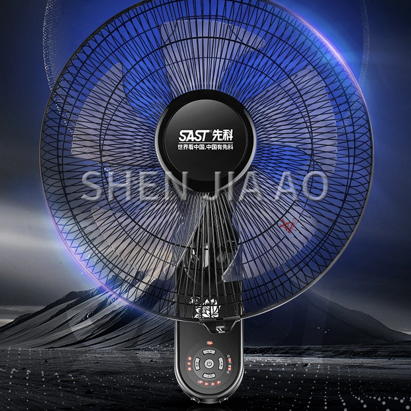 شنت الجدار مروحة كهربائية المنزل عنبر 16 بوصة مروحة معلقة مطعم يهز رئيس مروحة صامتة مع جهاز التحكم عن بعد 7.5h توقيت