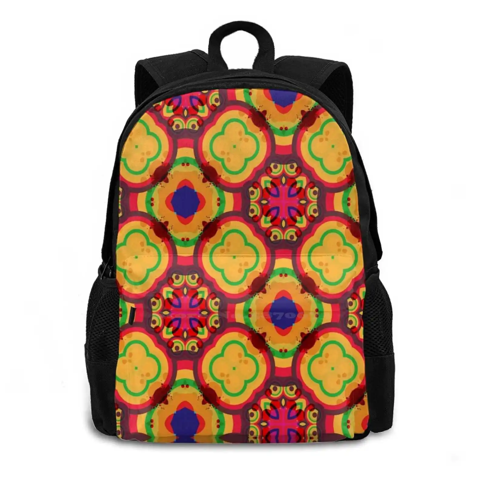 Rings Color Circle Kunterbunt Seamless Colorful Repeat Pattern Rucksack Knapsack Storage Bag Backpack Colorful Images Wallpaper