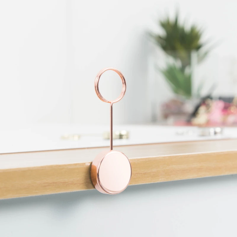 Auto-adesivo Metal Note Clip para Decoração de Parede, Photo Clip, Photo Holder, Photo Display Stand, Card Stand