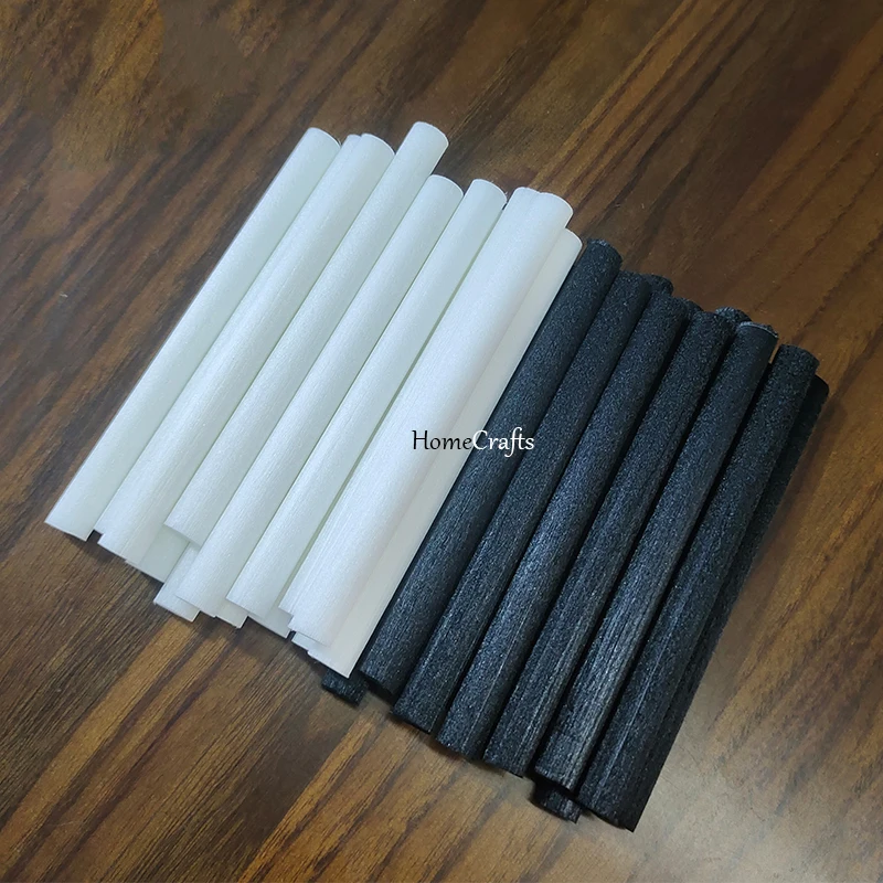 12cmx10mm Black and White Fiber Rattan Stick for Reed Diffuser Aroma Essential Oil Air Freshener For Home Fragrance