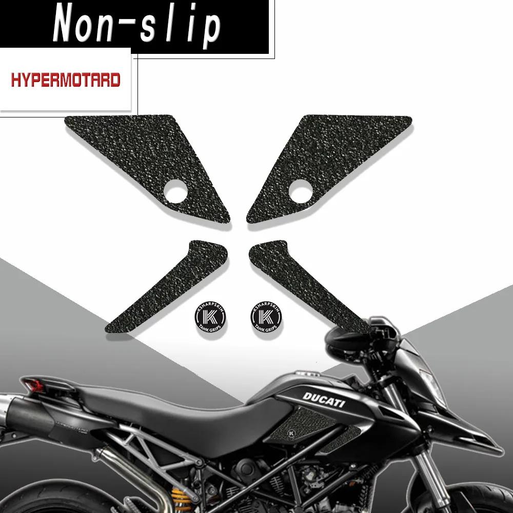 

Motorcycle Protector Anti slip Fiber Tank Pad tank Side Traction Sticker For DUCATI 08-12 HYPERMOTARD