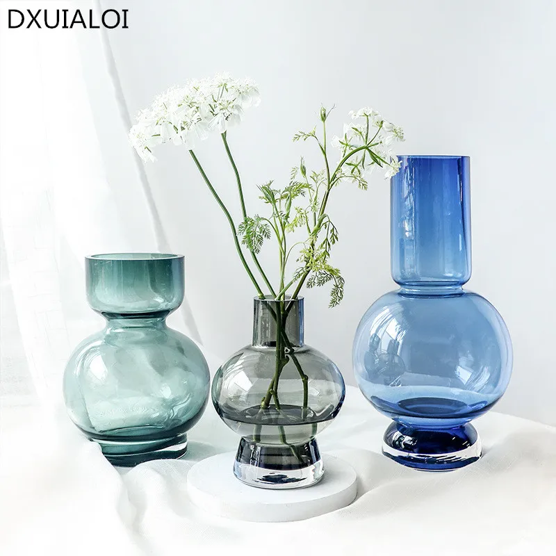 

Nordic flower vase Modern minimalist transparent big-bellied glass vase floral floral arrangement home decoration accessories