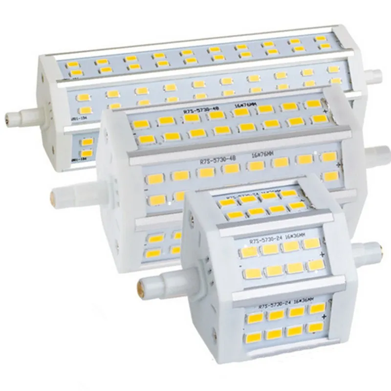 Dimmable led R7S light 78mm 118mm 135mm 189mm R7S lamp No fan J118 R7S replace 300W hologen lamp AC220V