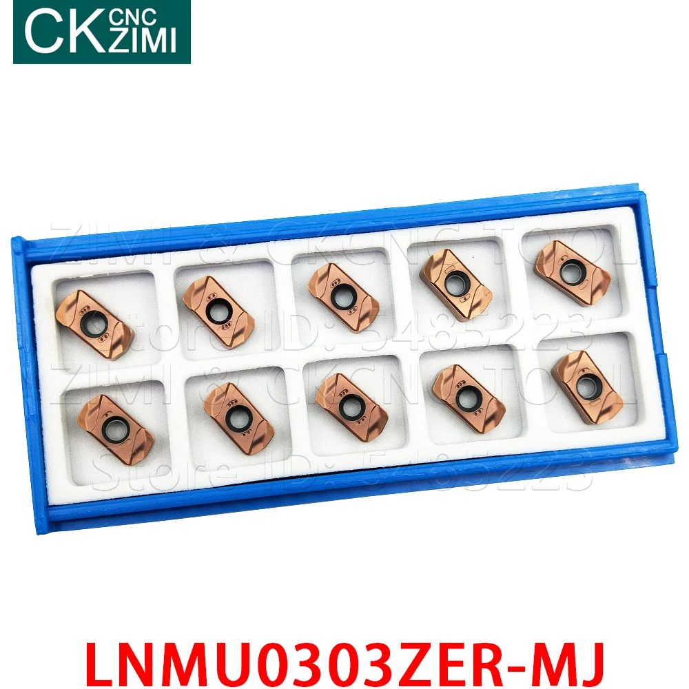 10P LNMU0303ZER-MJ LNMU 0303 ZER MJ double-sided open rough Fast feed milling inserts CNC metal milling machine tools for LNMU03