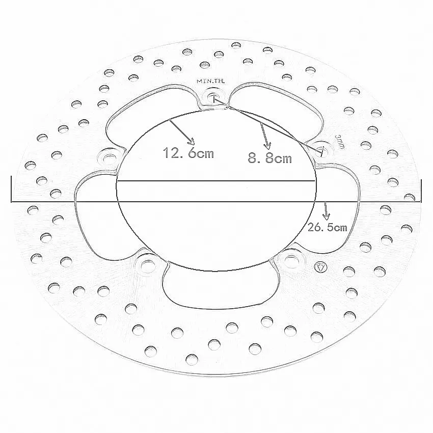 Motorcycle front Brake disc For Yamaha YP125R Sport YP125 YP250R YP250RA YP250G MBK YP400 5RU-2582T-00 5RU-2582T-20 1B9-F582U-00 image 2