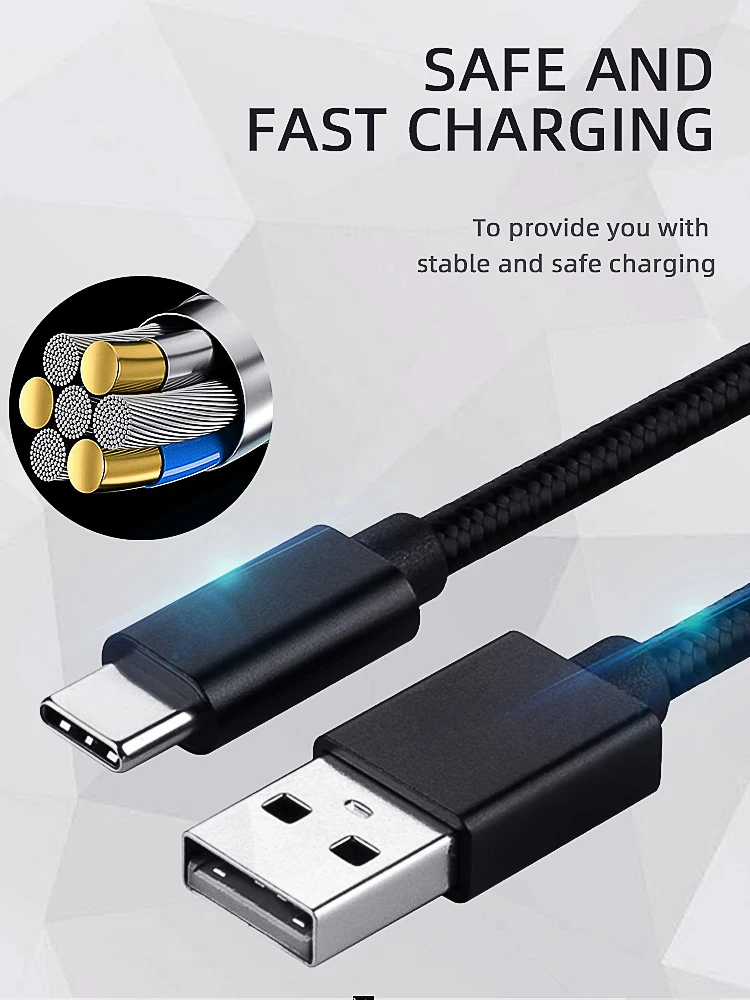 DATA FROG 1 m/2 m/3 m Ladekabel für PS5/Xbox Serie S X Controller USB Typ C Netzkabel für PS5 Gamepad Zubehör – Detail 5