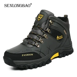 Marke Männer Winter Schnee Stiefel Wasserdichte Leder Turnschuhe Super Warm herren Stiefel Outdoor Männlichen Wanderschuhe Arbeit Schuhe Größe 39-47