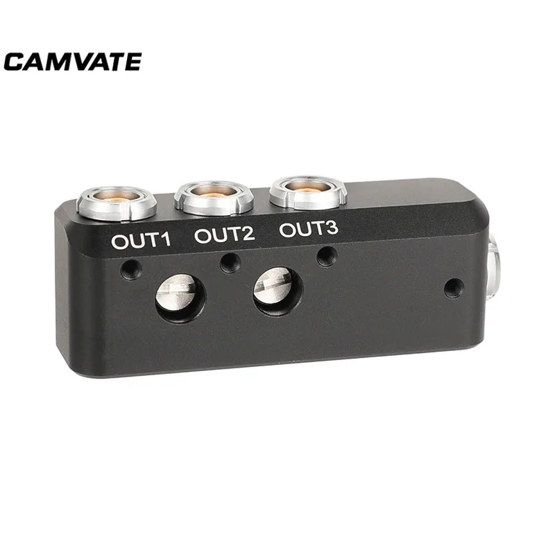 CAMVATE 1 Lemo 0B 2-Pin Female Converts To 3 Lemo 0B 2-pin Power Splitter Cable Adapter Distributor With 1/4\