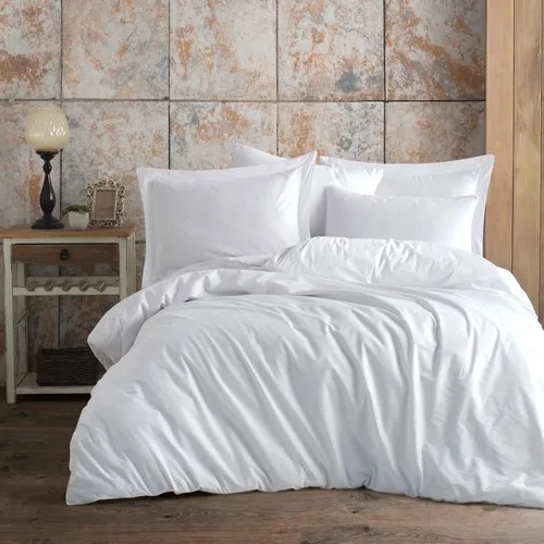 Varol 100 Cotton Ranforce Double kişilk Duvet cover set-White ST01981